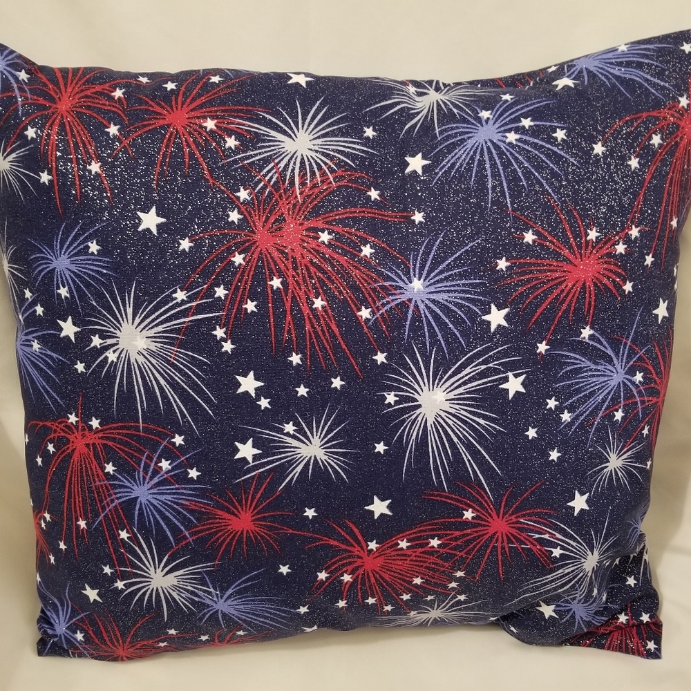 4th of July Fireworks Covered Pillow